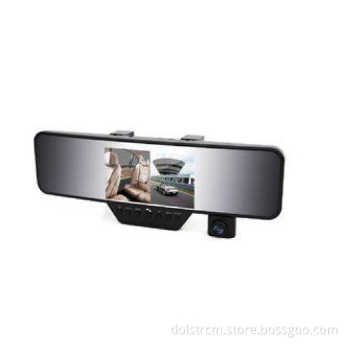 LCD Screen Rearview Mirror HD720p Dual camera Car DVR For P